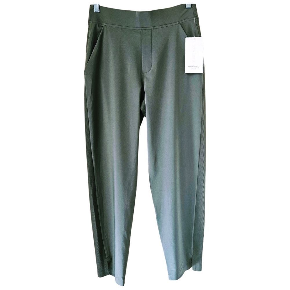 💥ATHLETA New Brooklyn Ankle Olive green Tapered Pull On Elastic Casual Travel - Picture 2 of 14